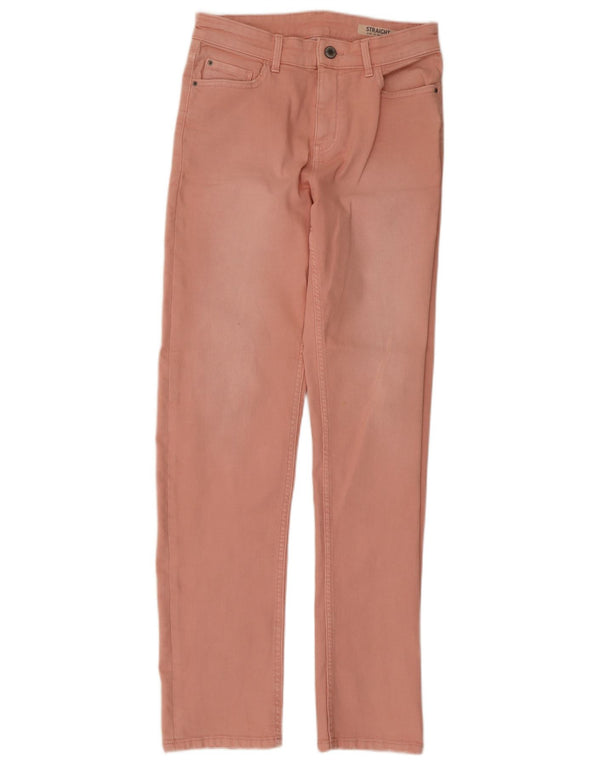 Jeans dritti vestibilità regolare da donna Marks & Spencer UK 10 piccoli W28 L31 Rosa