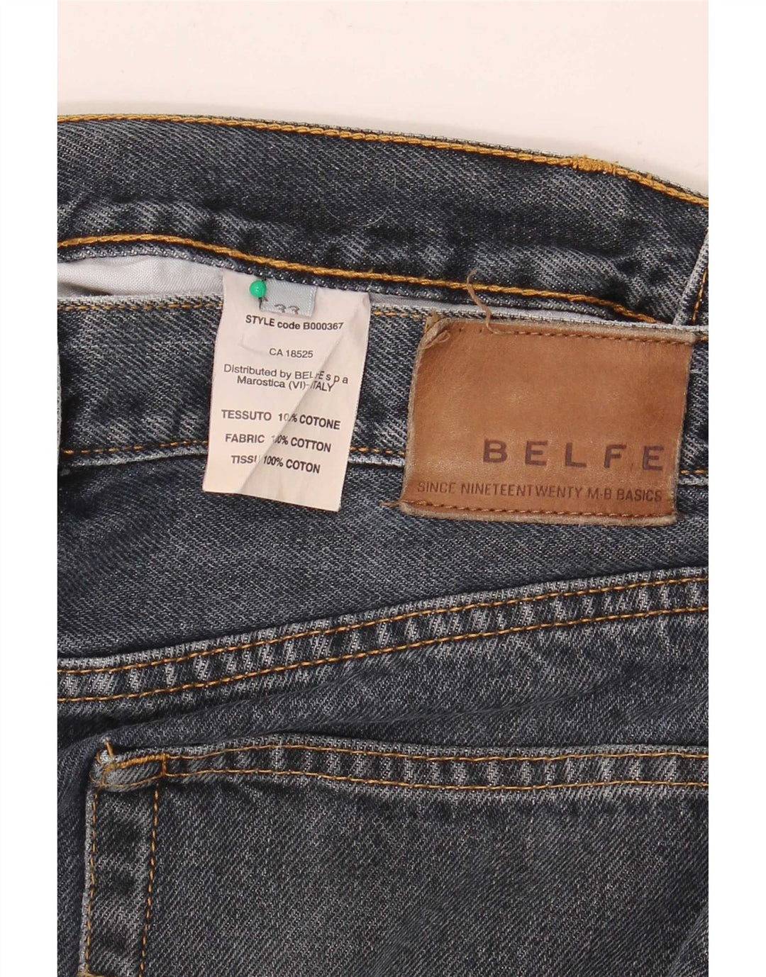 Jeans corti da uomo Belfe W33 L26 cotone blu