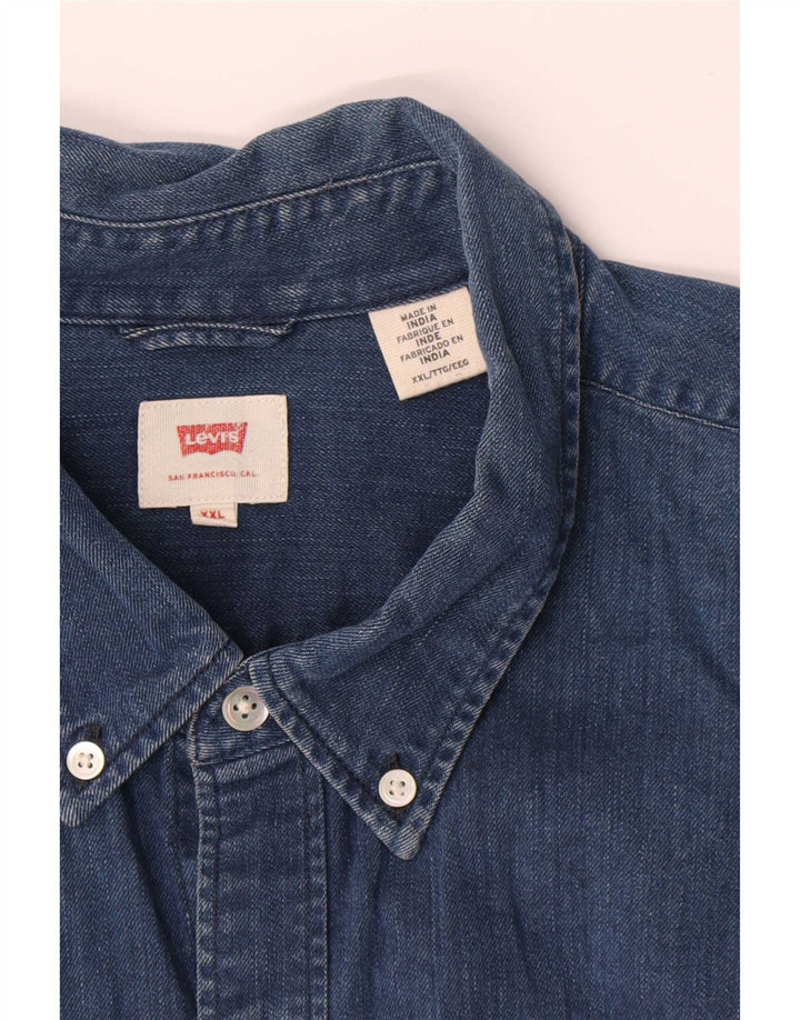 Camicia di jeans da uomo Levi's 2XL in cotone blu
