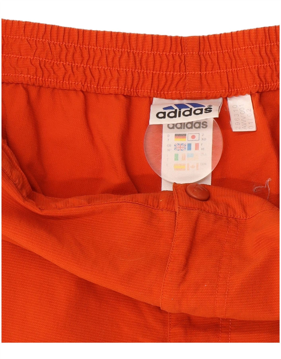 Pantaloncini chino grafici da uomo Adidas W36 Large arancione in poliammide