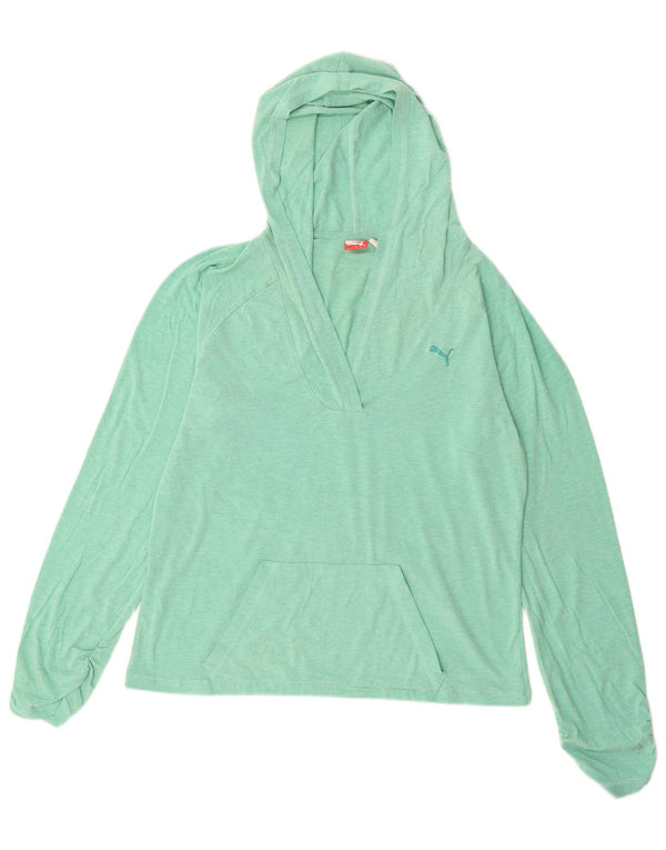 Felpa con cappuccio da donna PUMA UK 14 grande verde