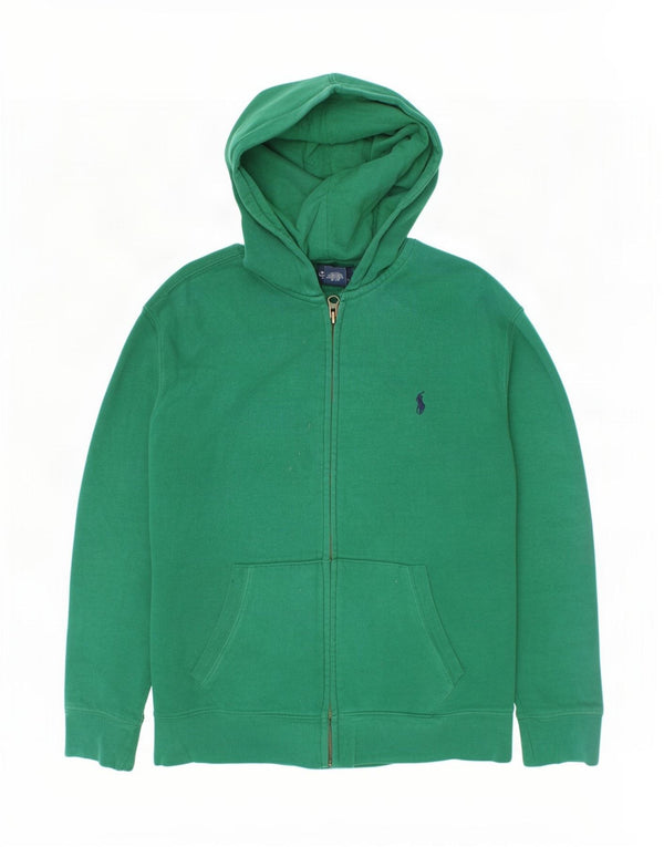 Maglione con cappuccio e zip per ragazzi Polo Ralph Lauren 10-11 anni in cotone verde medio