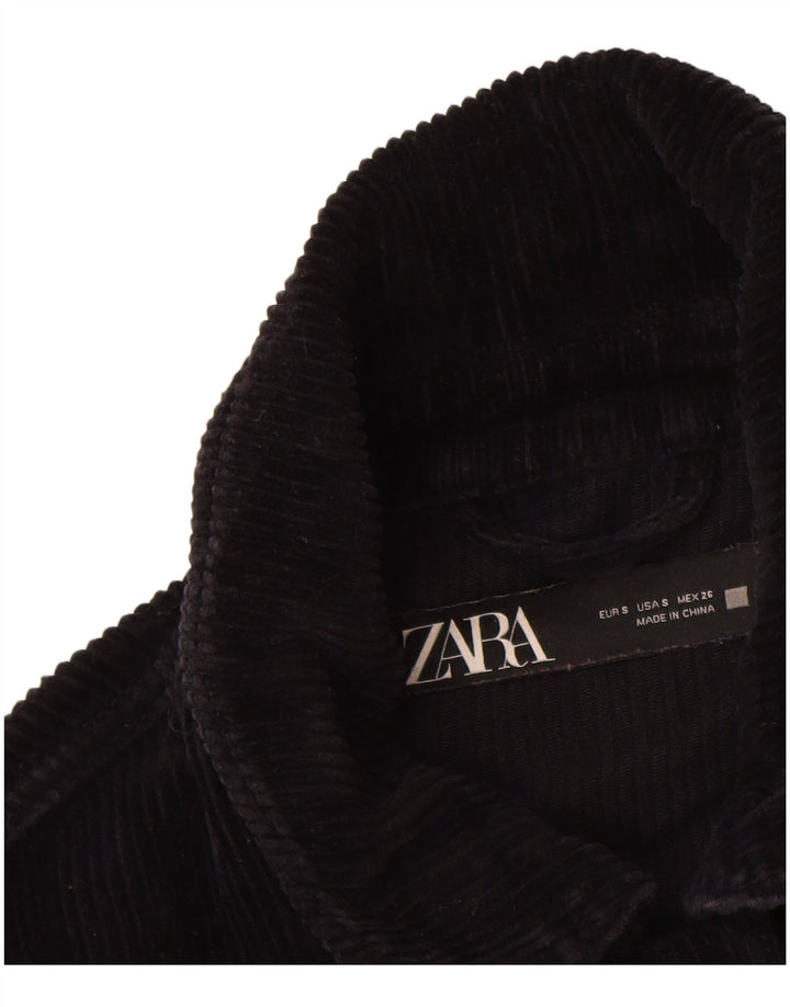 Zara Donna UK 10 Small Cotone Nero