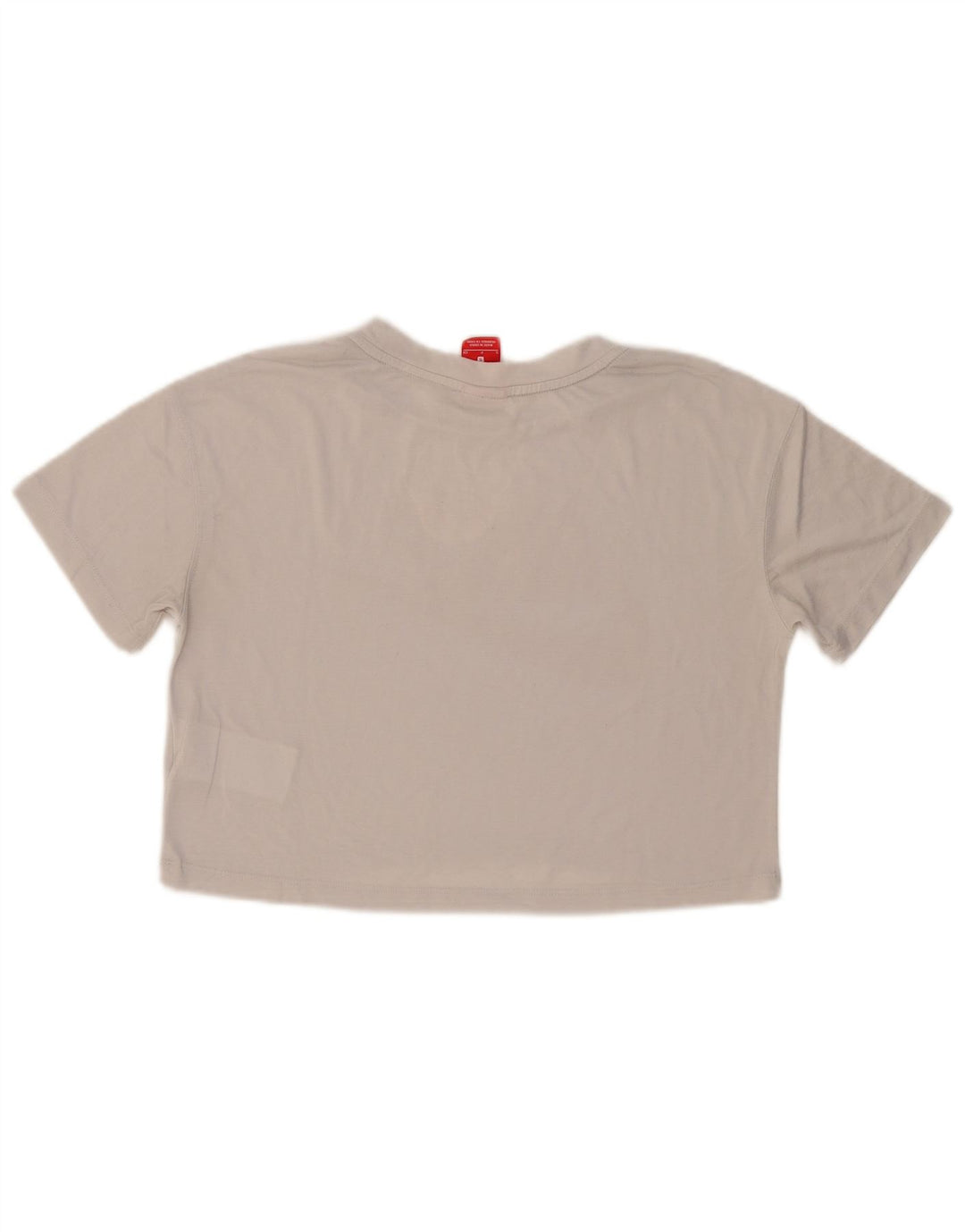 NIKE Womens Crop Graphic T-Shirt Top UK 10 Small Grey Polyester