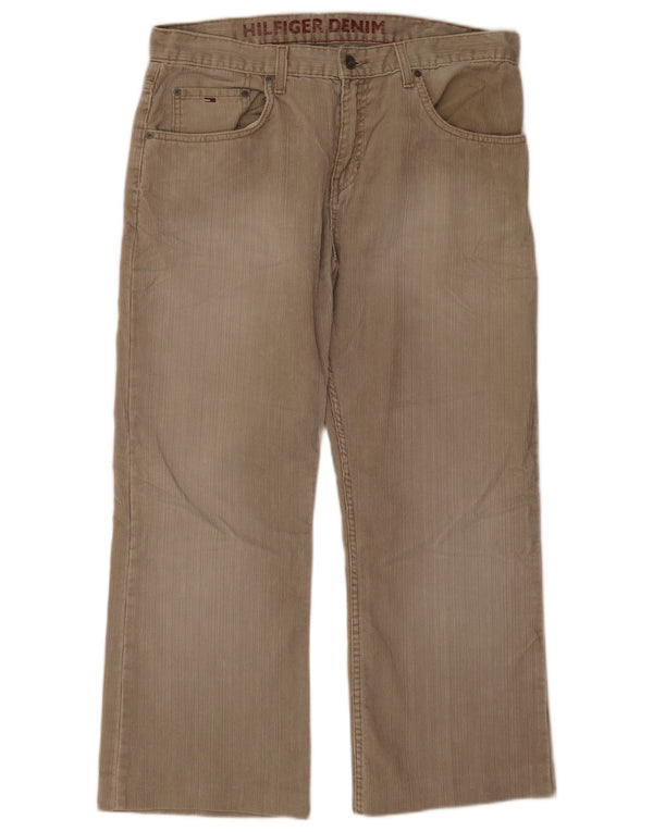 Tommy Hilfiger Uomo Manhattan Pantaloni dritti in velluto a coste W36 L26 Grigi