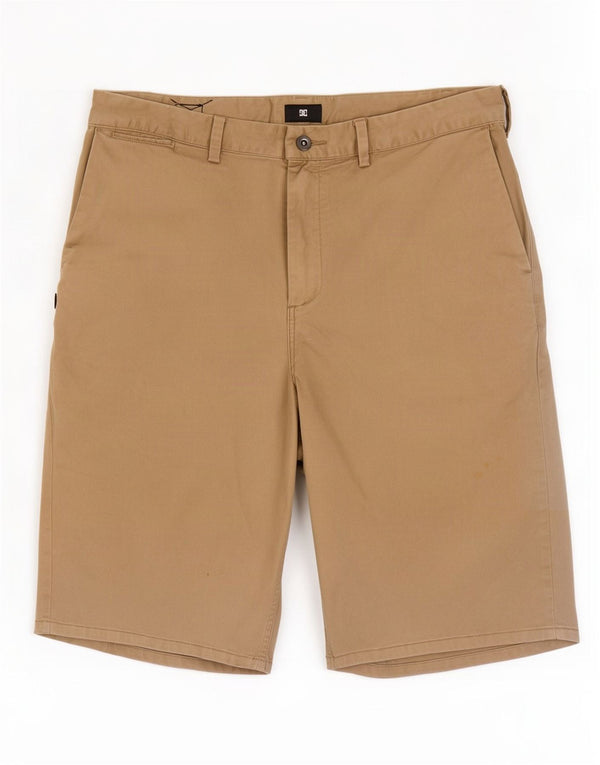 Pantaloncini chino da uomo DC W36 grandi in cotone beige
