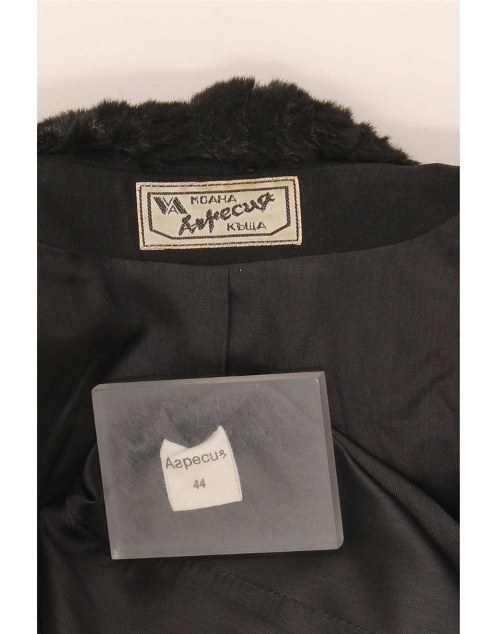 Giacca blazer vintage da donna a 6 bottoni IT 44 media nera