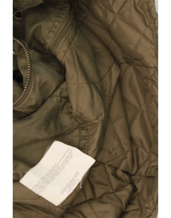 Parka da donna con cappuccio Esprit UK 8 piccolo cotone kaki