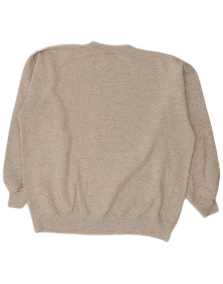 Felpa grafica da uomo vintage maglione XL cotone grigio