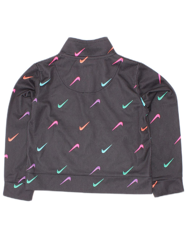 Giacca sportiva Nike da bambina con grafica grafica 12-18 mesi nera