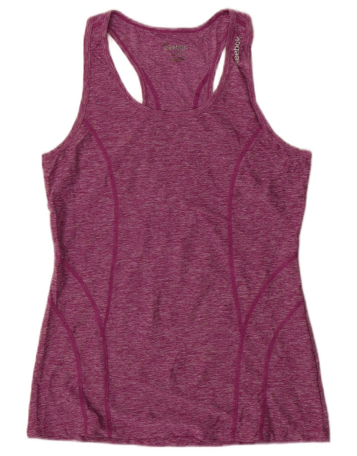 Canotta REEBOK da donna UK 6 XS Poliestere chiazzato viola