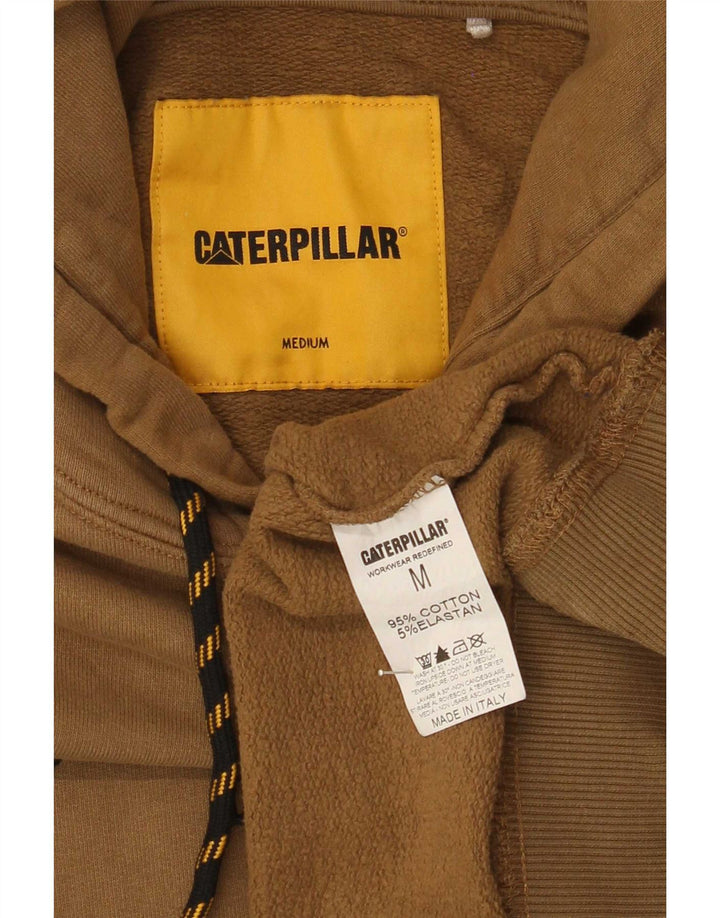Felpa con cappuccio grafica da uomo Caterpillar, cotone medio kaki
