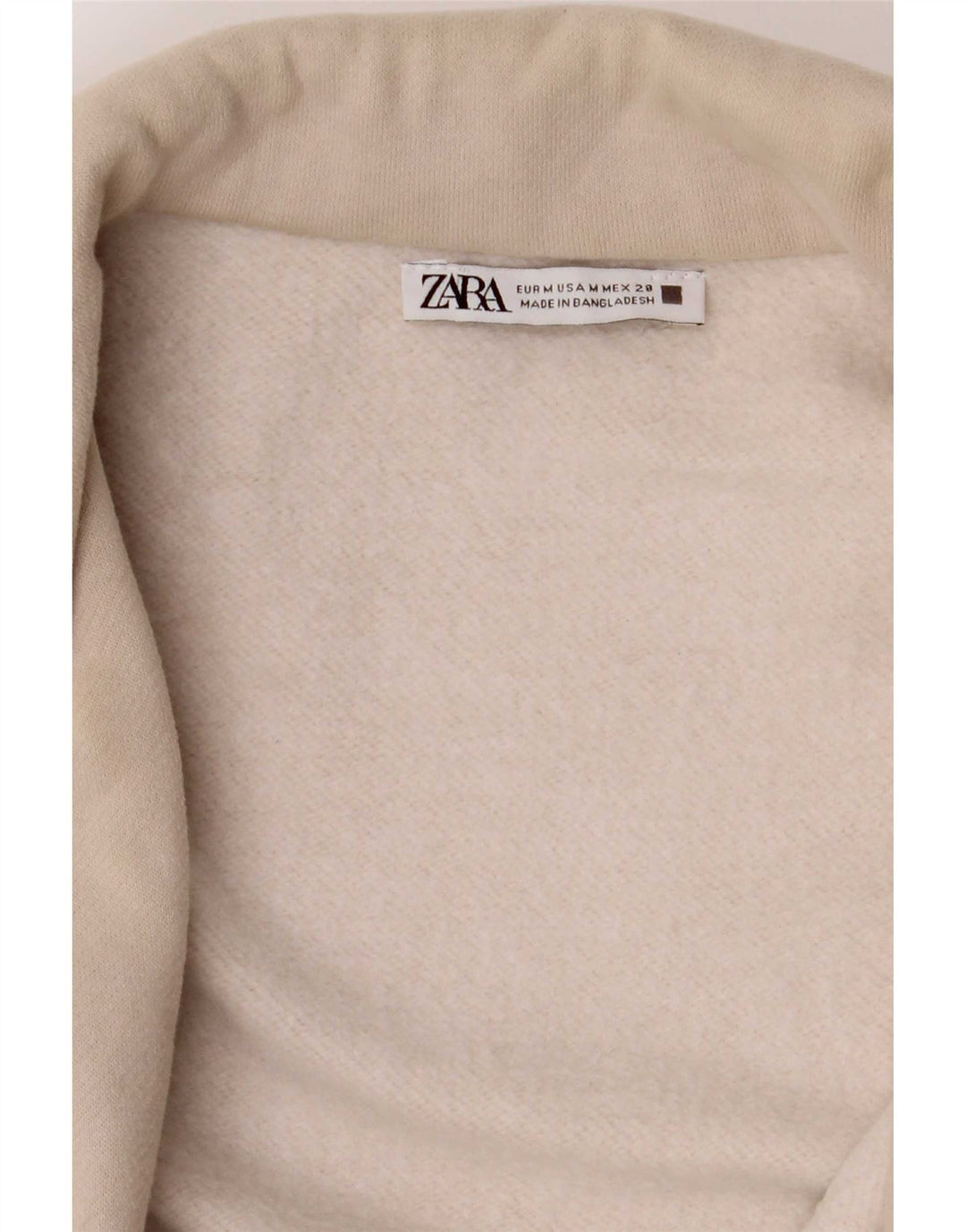 Soprabito aperto oversize da donna Zara UK 14 cotone beige medio