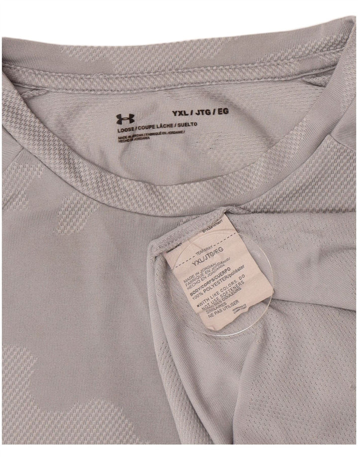 Maglietta Under Armour per ragazzi 13-14 anni XL Poliestere mimetico grigio