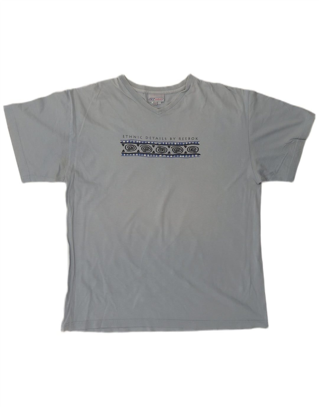 T-shirt grafica da uomo REEBOK Top grande in cotone blu