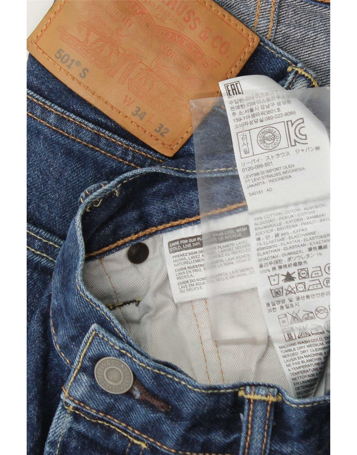 Levi's Uomo 501 Jeans dritti W34 L32 Cotone Blu