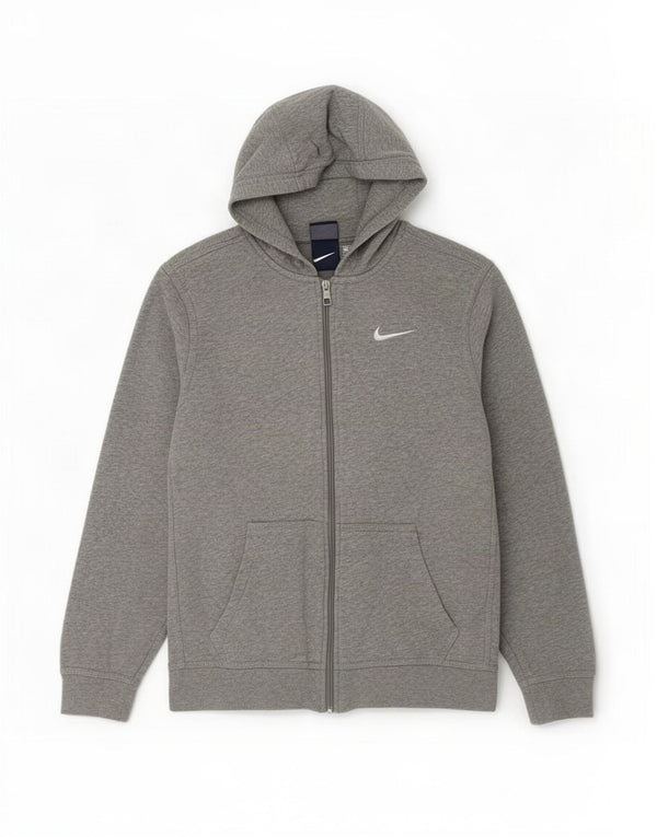 Felpa con cappuccio e zip Nike da ragazzo 13-14 anni XL in cotone grigio