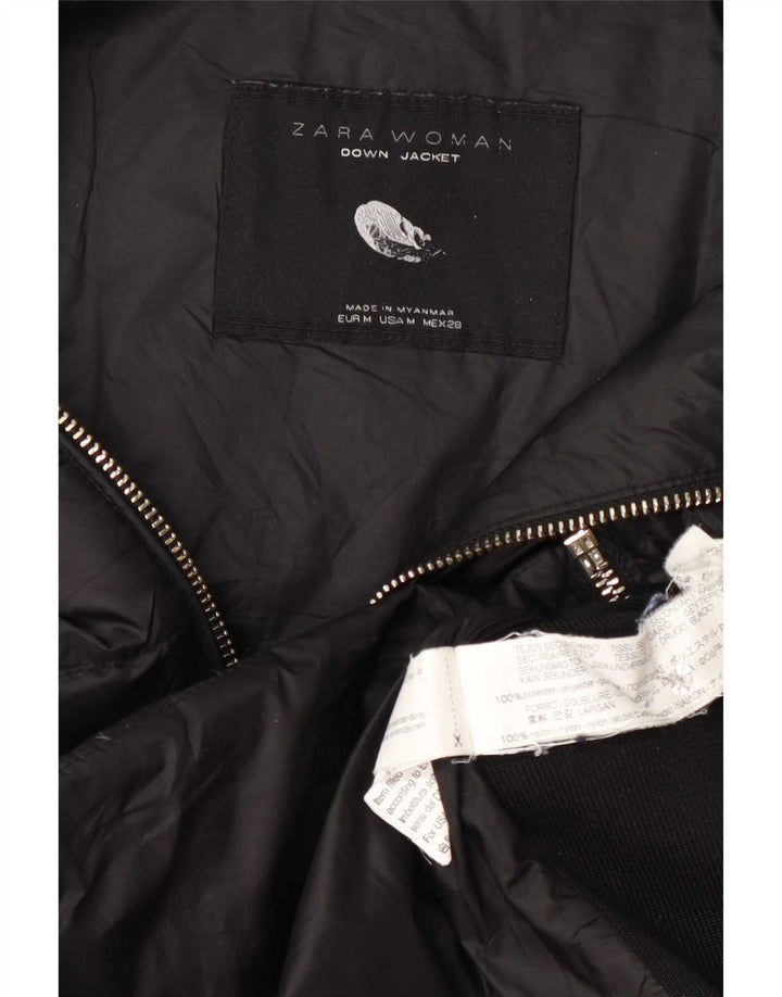 Gilet imbottito da donna Zara UK 12 medio nero poliestere