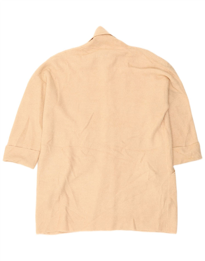 Maglione cardigan lungo oversize da donna Jack Wills UK 10 piccolo Beige