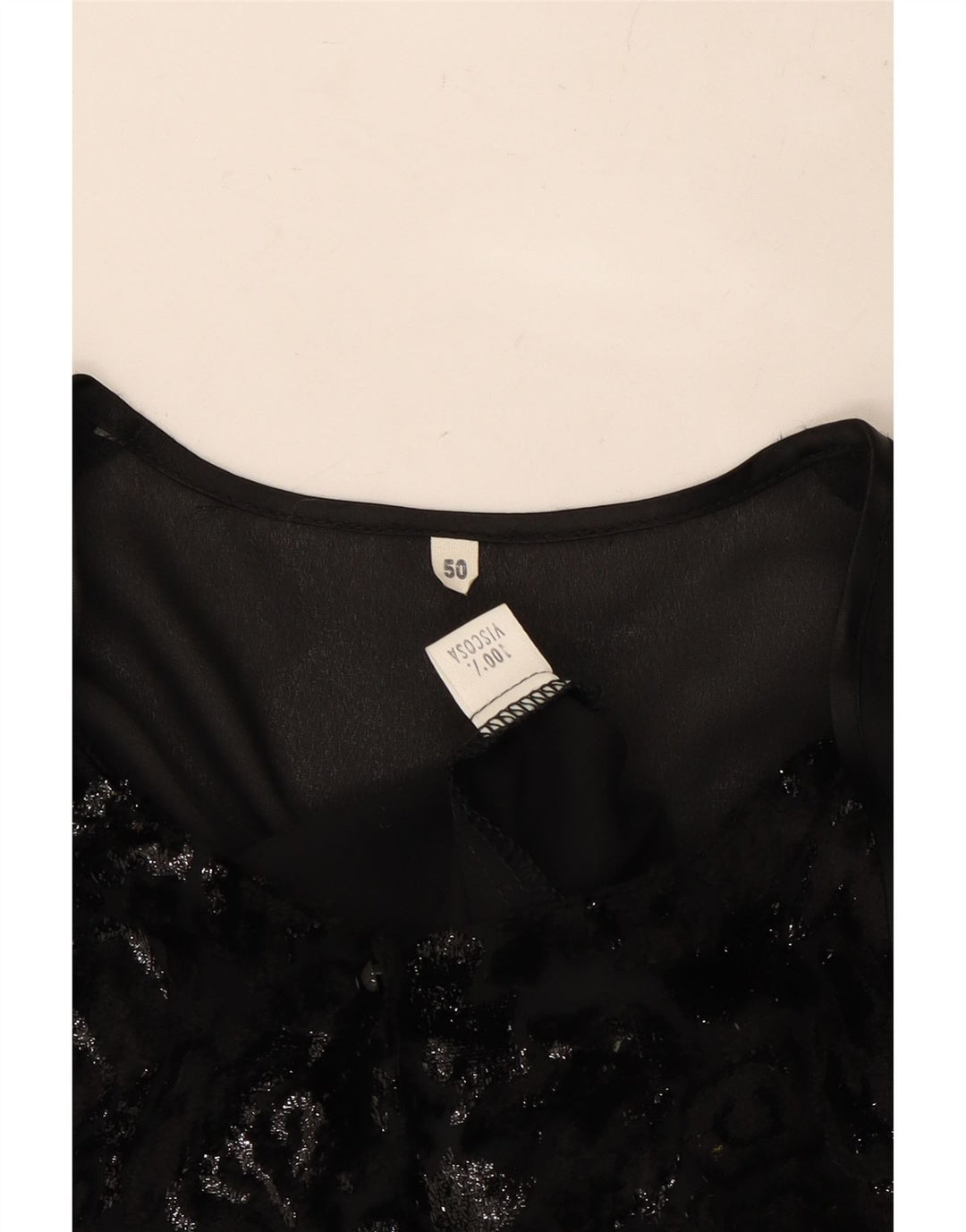 Camicia Donna VINTAGE IT 50 XL Nera Viscosa