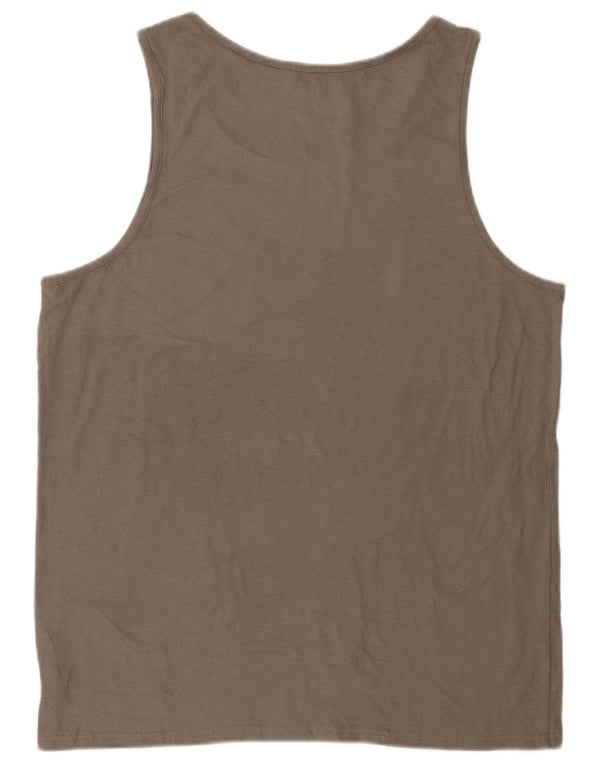Canotta grafica da uomo Oakley grande in cotone grigio