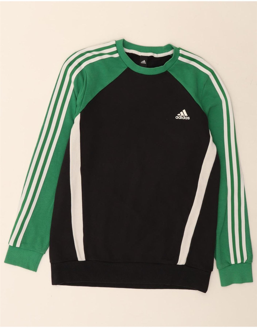 Felpa da uomo Adidas Felpa in cotone color block medio nero