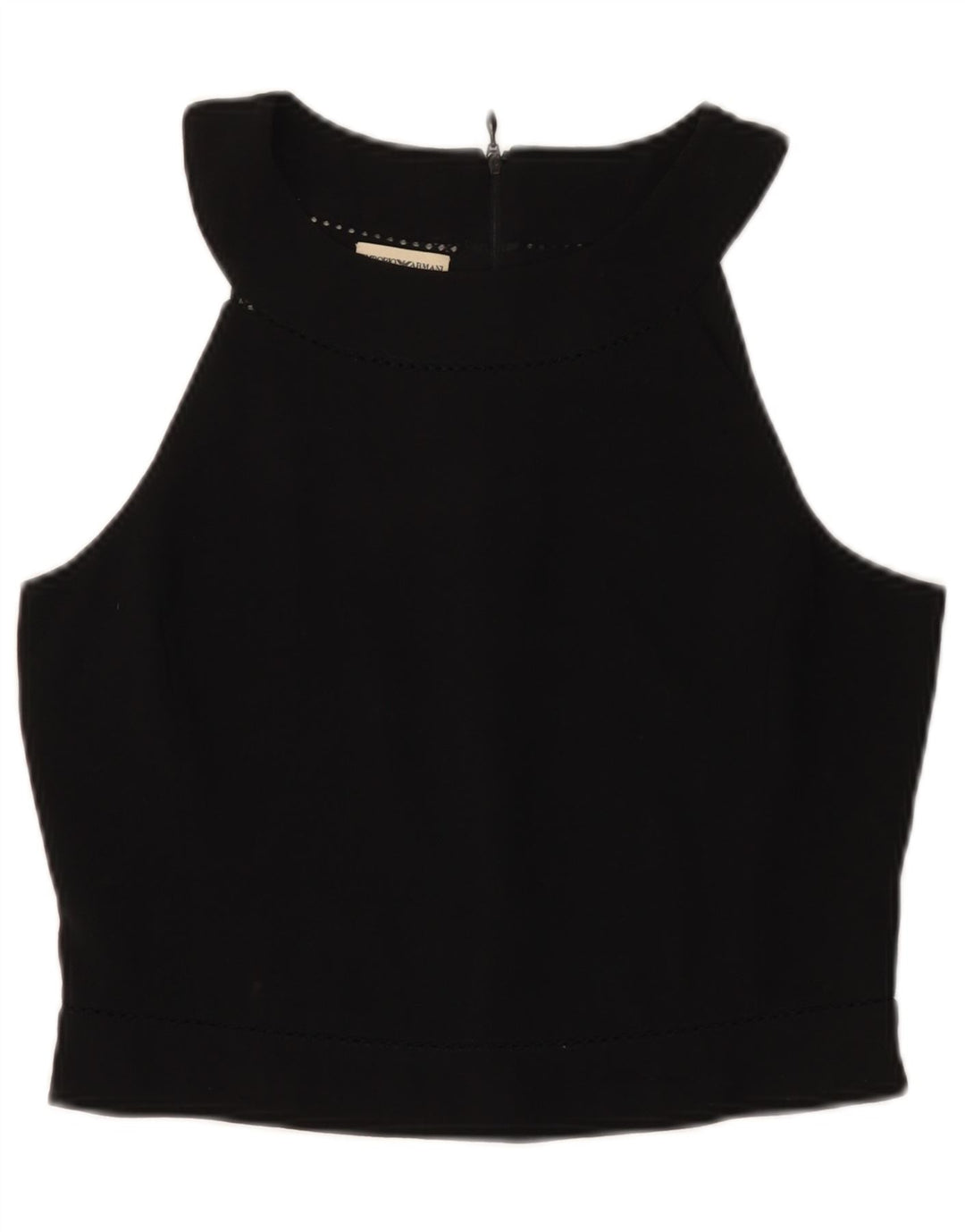 Top corto da donna Emporio Armani IT 46 Large Nero Lana