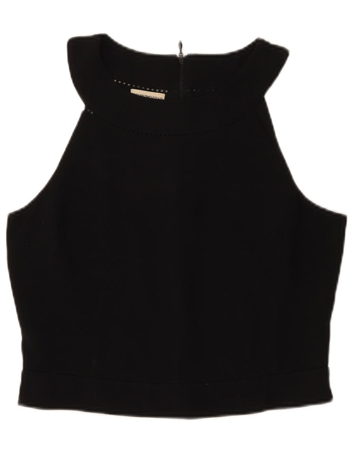 Top corto da donna Emporio Armani IT 46 Large Nero Lana