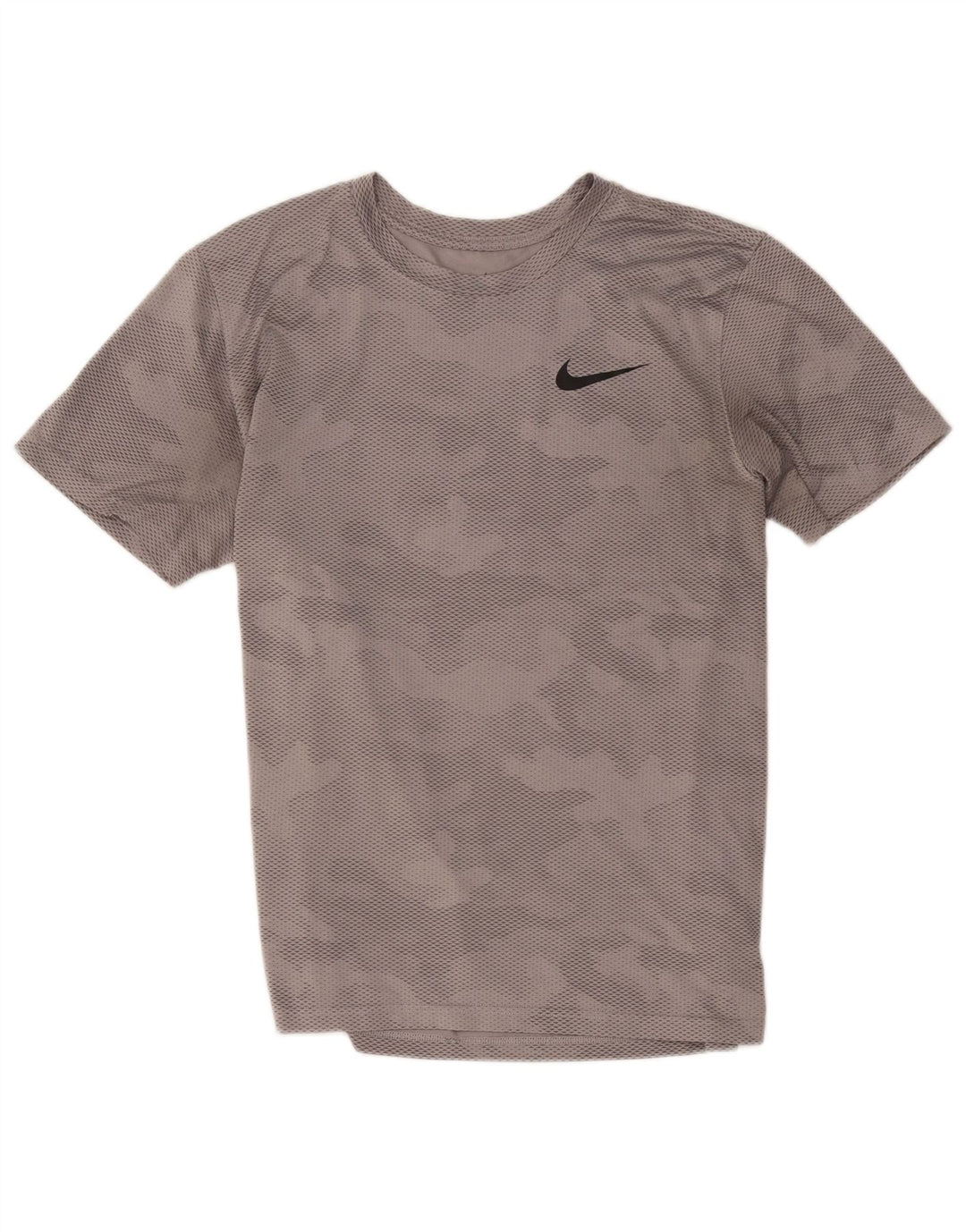 T-shirt Nike Dri Fit da uomo in poliestere mimetico grigio medio