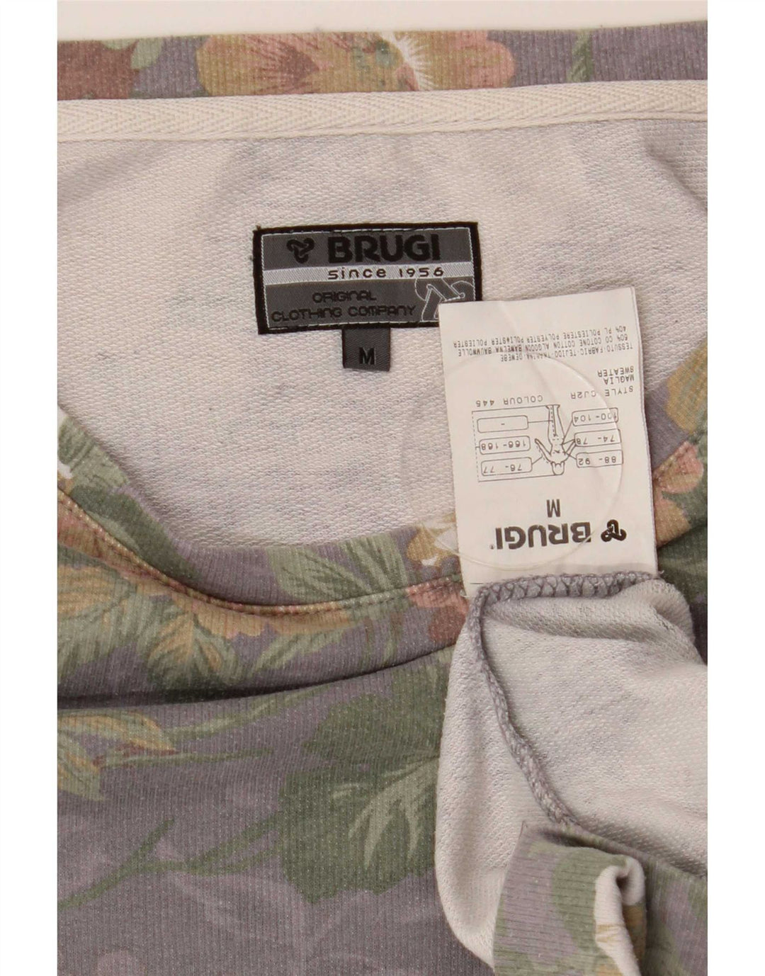 Felpa Brugi Donna Maglione Cotone Floreale Grigio Medio
