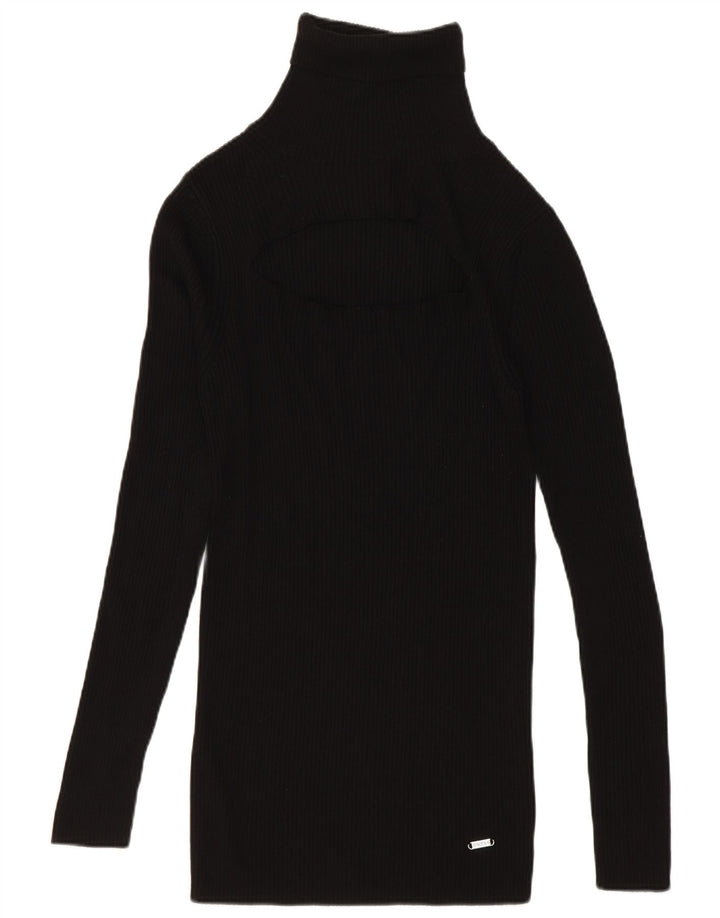 Maglione maglione a collo alto da donna Guess UK 6 XS viscosa nera