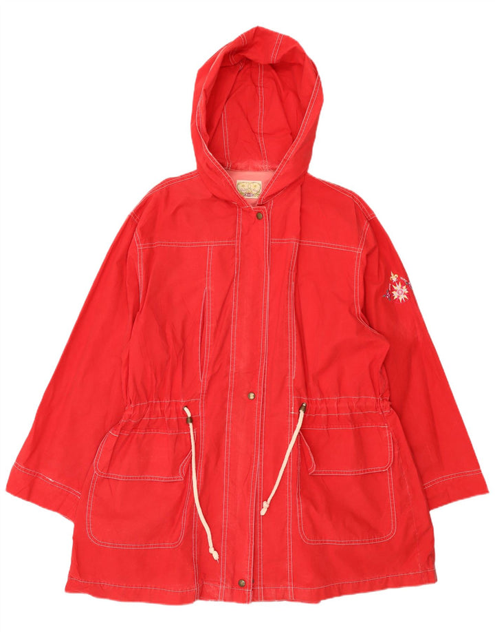 MASH Giacca da donna oversize con cappuccio UK 14 Cotone rosso medio