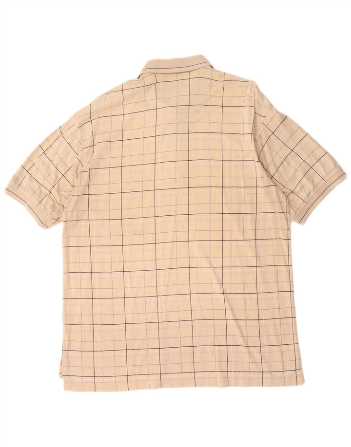 Polo da uomo Izod grande in cotone a quadri beige