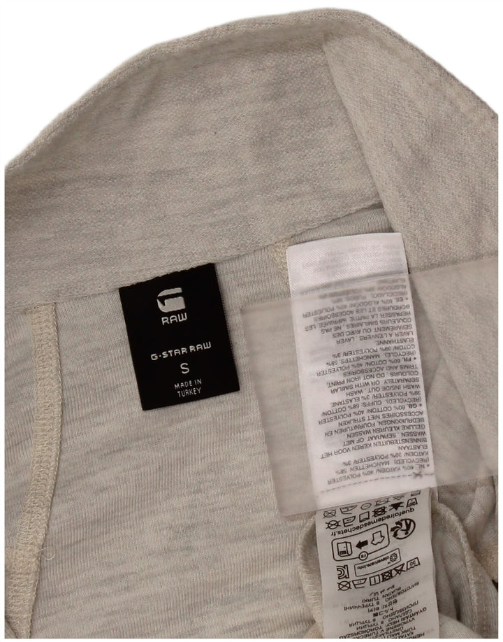 Top con zip da uomo G-Star a maniche lunghe in cotone chiazzato grigio piccolo