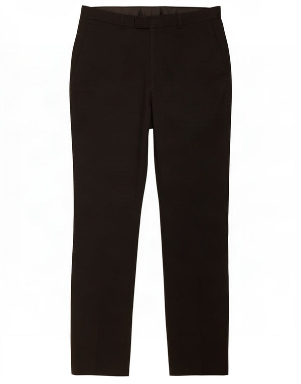 Pantaloni da abito slim fit da uomo Marks & Spencer W32 L33 poliestere nero