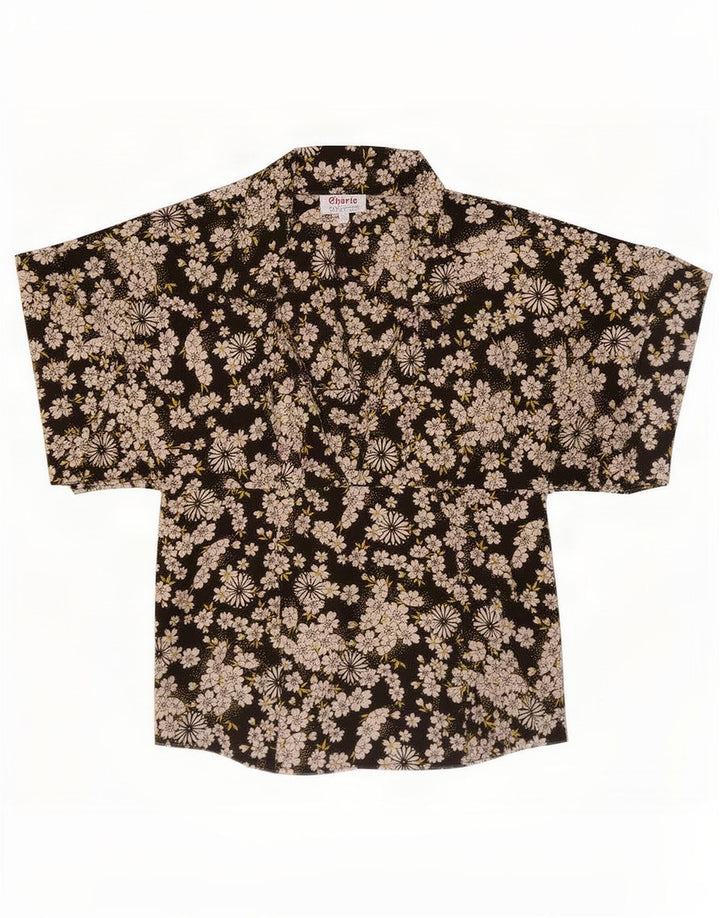 Cherie Camicetta da donna Top IT 42 Medio Nero floreale