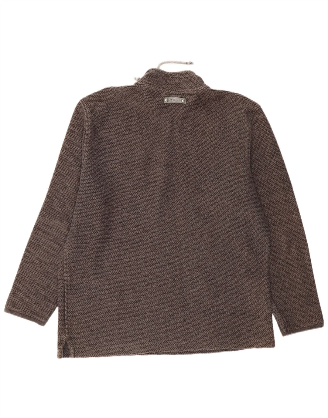 Felpa da uomo con collo con zip Weird Fish, maglione XL, cotone grigio