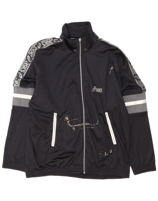 Giacca sportiva da uomo con grafica Asics IT 54 XL Colorblock nera