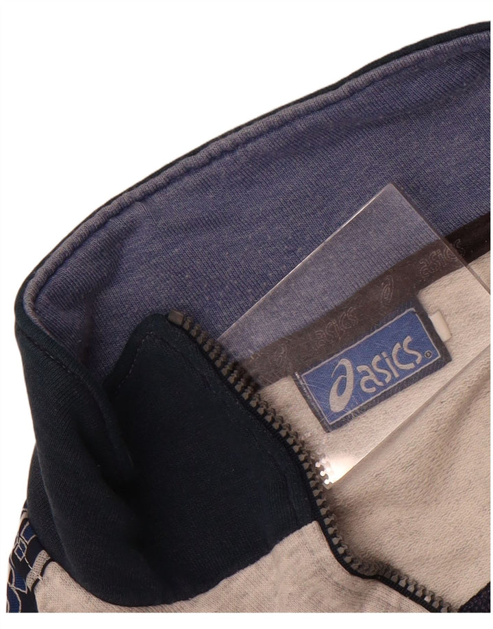 Felpa con grafica oversize da donna Asics, maglione UK 14, grande, blu navy