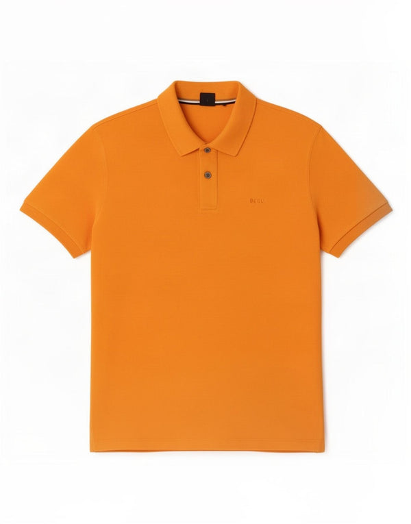 Polo da uomo Hugo Boss grande in cotone arancione