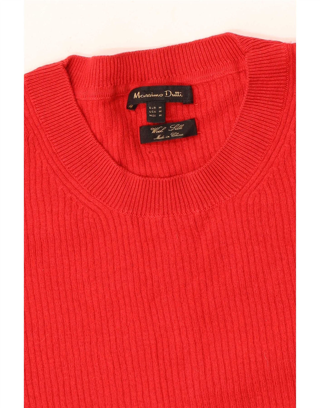 Maglione maglione girocollo da donna Massimo Dutti UK 12 Lana rossa media