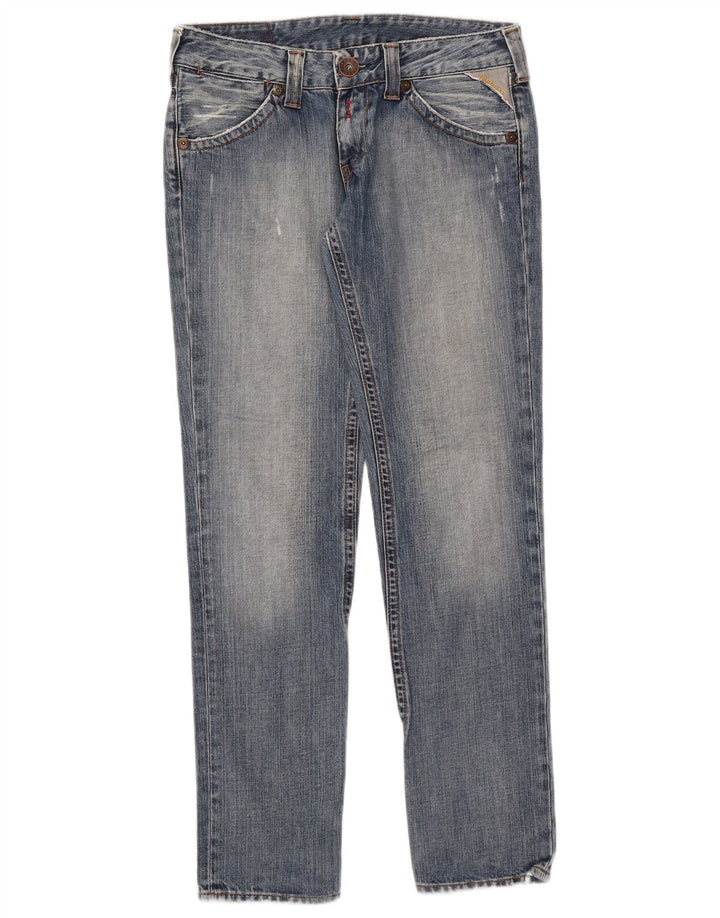 Jeans dritti da donna Replay W28 L30 cotone blu