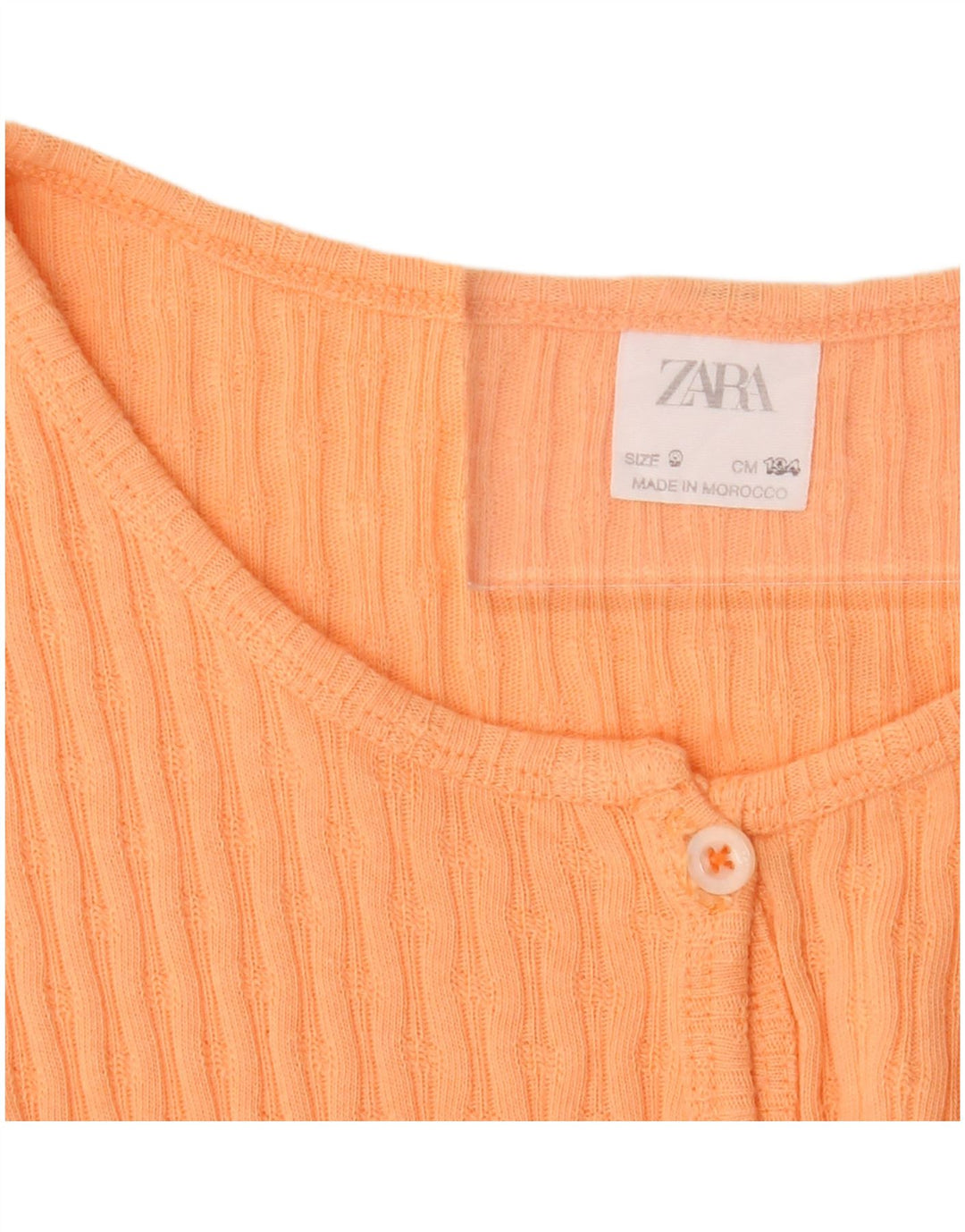 Top corto a maniche corte per bambina Zara 8-9 anni Arancione