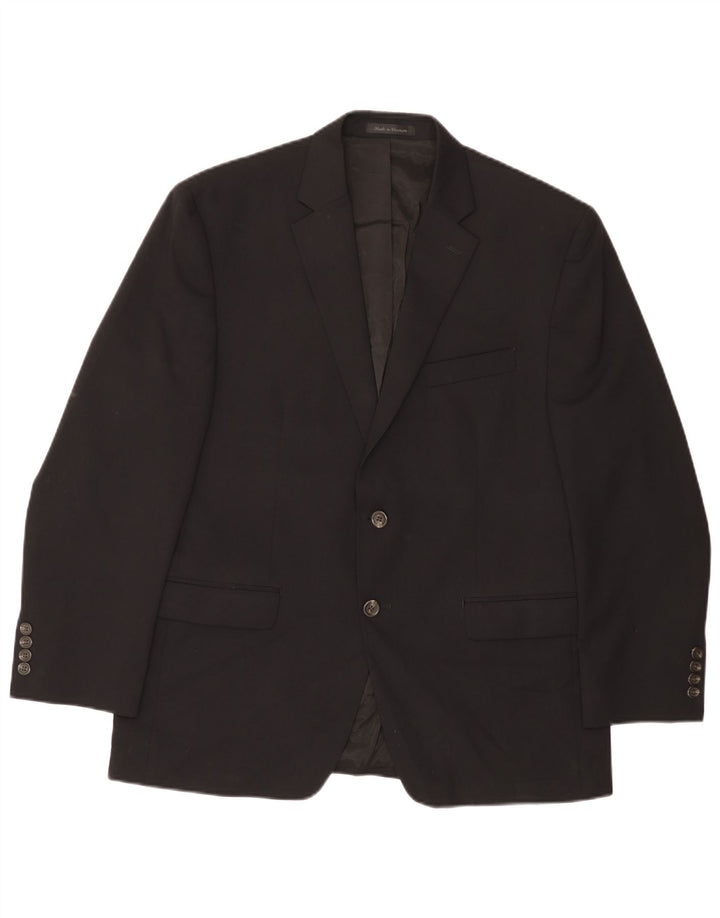 Giacca blazer da uomo a 2 bottoni CHAPS UK 38 lana nera media