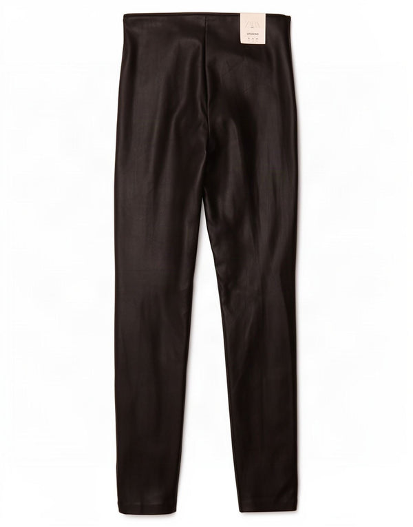 Pantaloni skinny da donna in ecopelle Zara piccoli W26 L29 poliuretano nero