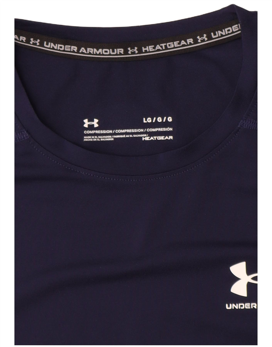 T-shirt da uomo UNDER ARMOUR Heat Gear Top grande blu navy sintetico