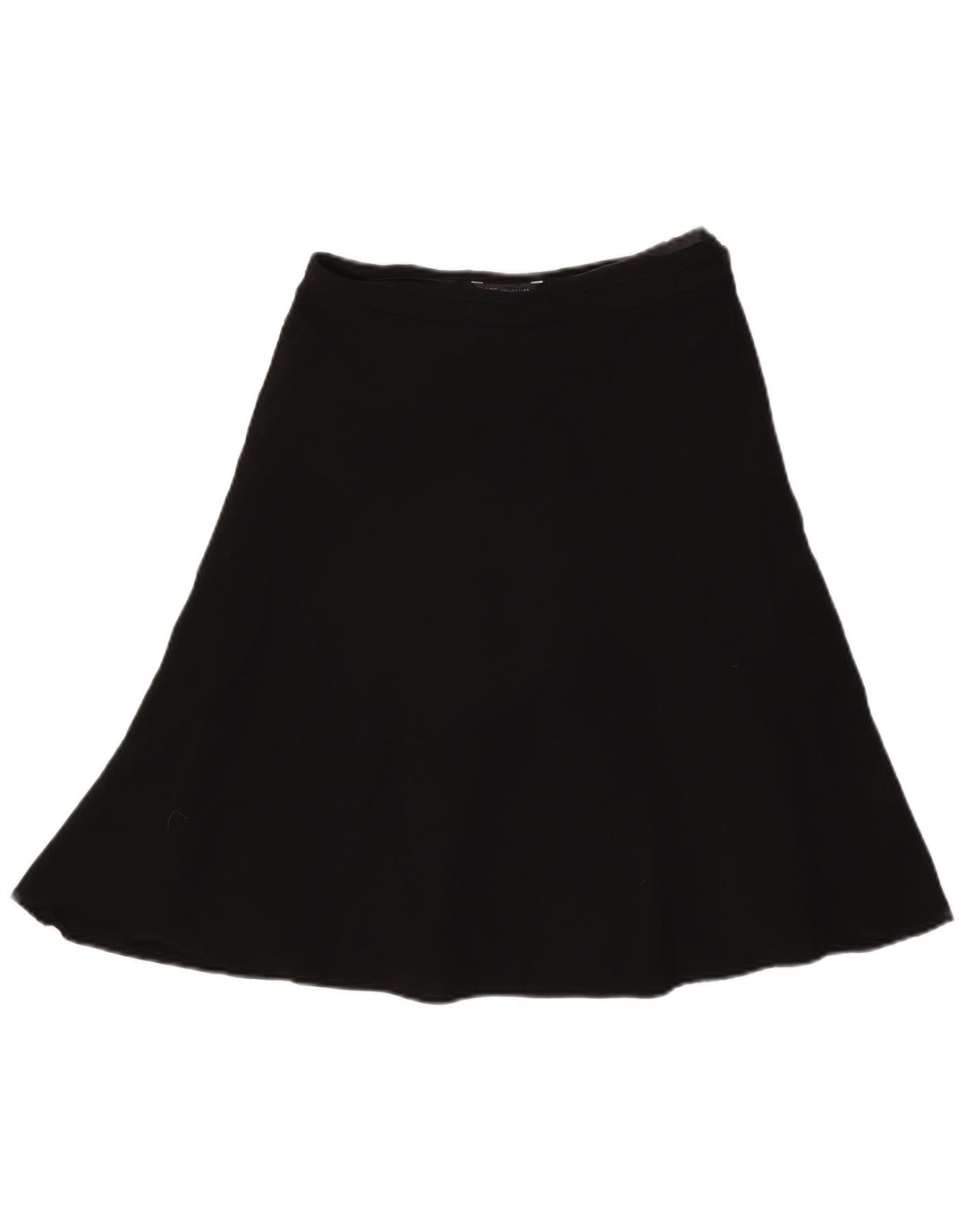 Gonna a trapezio da donna Marks & Spencer UK 10 piccola W27 poliestere nero
