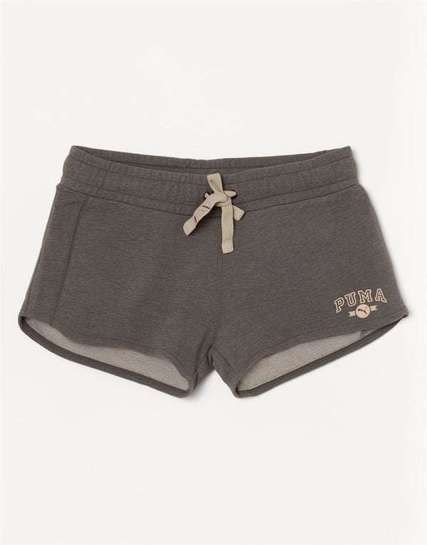 Pantaloncini sportivi Puma da donna UK 14 Large W32 Grigi