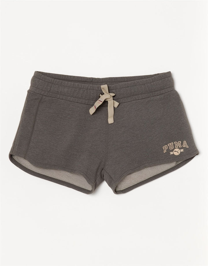 Pantaloncini sportivi Puma da donna UK 14 Large W32 Grigi