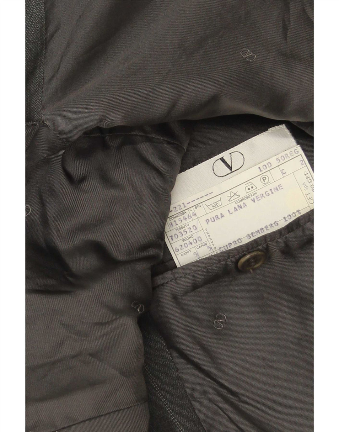 Giacca Blazer 3 Bottoni Valentino Uomo IT 50 Large Grigio Lana Vergine